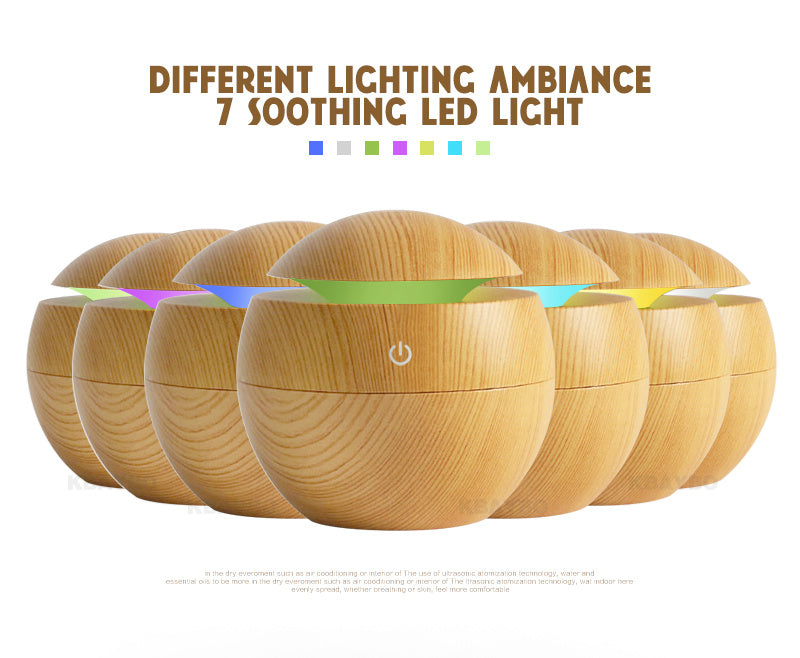 USB Aroma Essential Oil Ultrasonic Cold Steam Diffuser Air Humidifier Purifier 7 Color Change LED Night Light for Home Office CJdropshipping