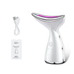EMS Microcurrent Neck Face Beauty Device With 3 Colors LED Photon Therapy Skin Tighten Reduce Double Chin Face Lifting Devices CJdropshipping