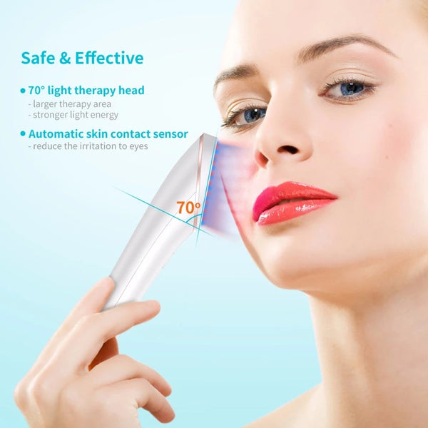 Acne Light Therapy Xpreen Wireless Rechargeable Light Acne Treatment Device Acne Clearing Eraser with Blue Light and Red Light CJdropshipping