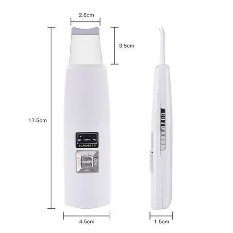 Ultrasonic Skin Scrubber Face Cleanser Blackhead Acne Removal Facial Spa Vibration Massager Ultrasound Peeling Clean Machine 394 CJdropshipping