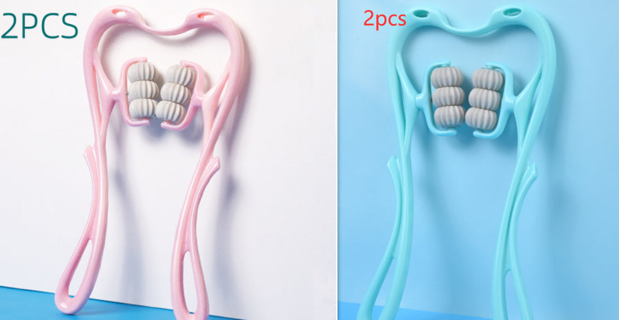Multifunctional Manual Six-wheel Neck Massager Massage Relieve Roller Massage Tool CJdropshipping