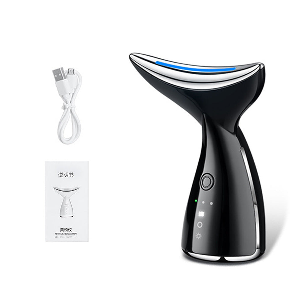 EMS Microcurrent Neck Face Beauty Device With 3 Colors LED Photon Therapy Skin Tighten Reduce Double Chin Face Lifting Devices CJdropshipping