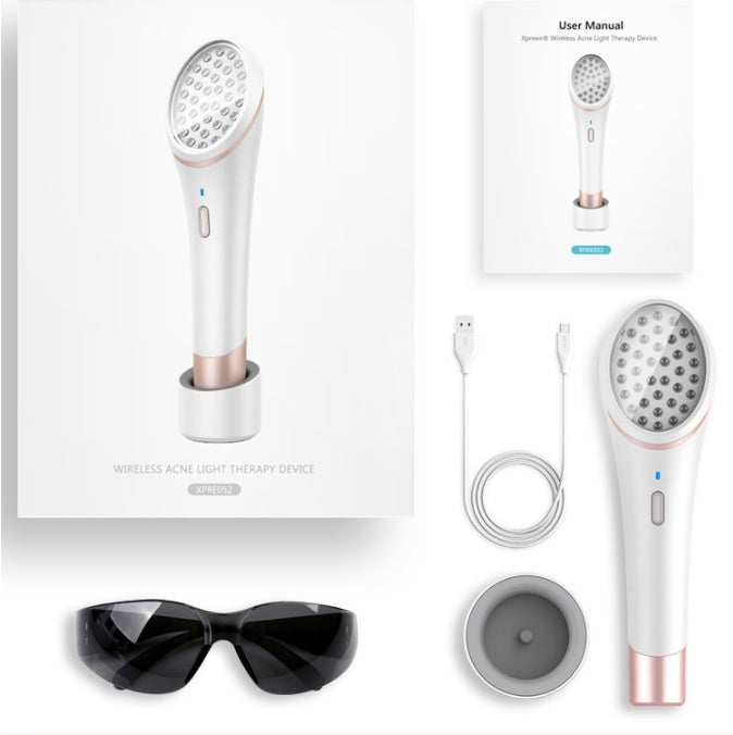 Acne Light Therapy Xpreen Wireless Rechargeable Light Acne Treatment Device Acne Clearing Eraser with Blue Light and Red Light CJdropshipping