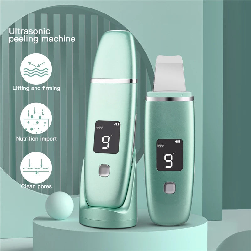 Ultrasonic Vibration Blackhead Remover Deep Cleansing Face Scrubber Pore Cleaner Lifting Machine Facial Led Peeling Shovel CJdropshipping