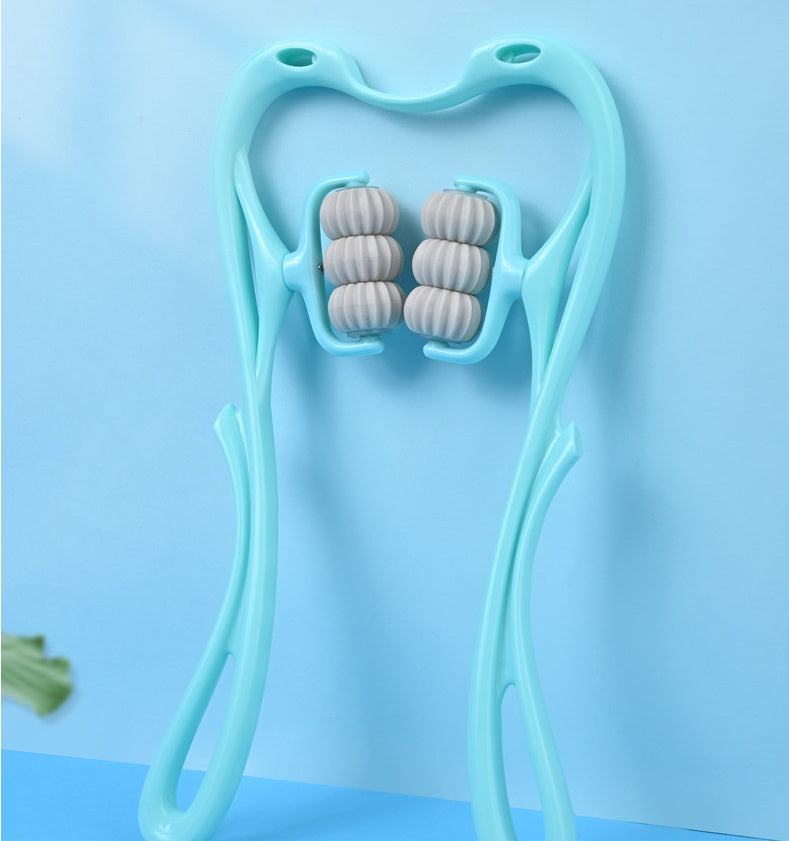 Multifunctional Manual Six-wheel Neck Massager Massage Relieve Roller Massage Tool CJdropshipping