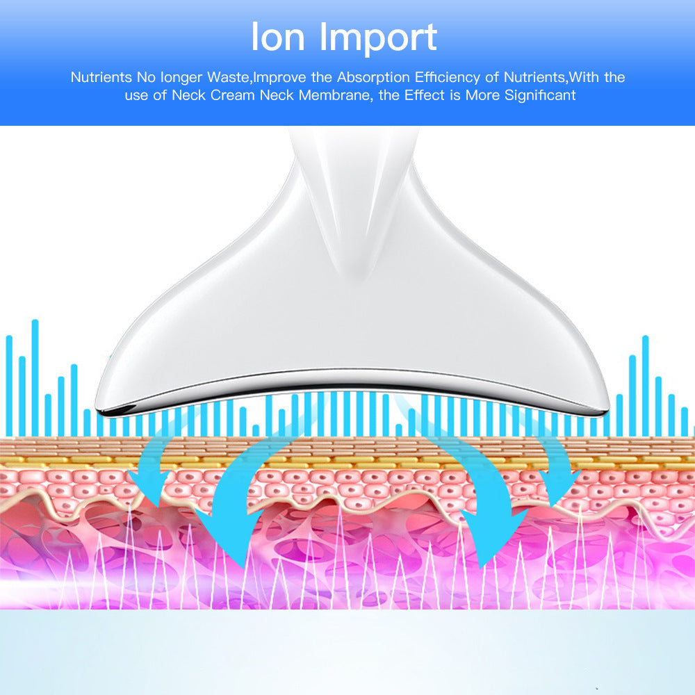 EMS Microcurrent Neck Face Beauty Device With 3 Colors LED Photon Therapy Skin Tighten Reduce Double Chin Face Lifting Devices CJdropshipping