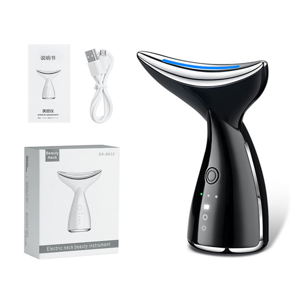 EMS Microcurrent Neck Face Beauty Device With 3 Colors LED Photon Therapy Skin Tighten Reduce Double Chin Face Lifting Devices CJdropshipping